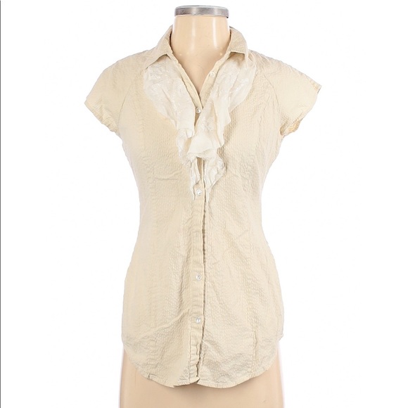 Free People Tops - Free People Ruffled Short Sleeve Blouse